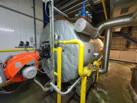 Liquid and gas-fired thermal oil heater 3