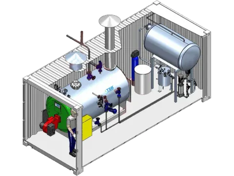 Mobile steam boiler room 2