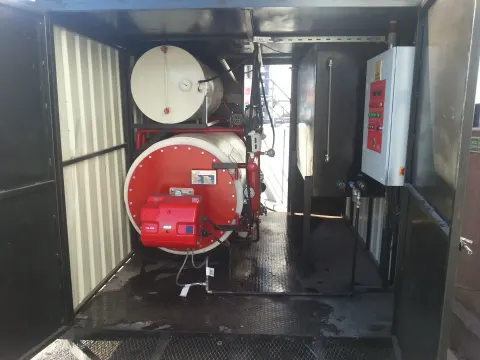 Mobile steam boiler room 4